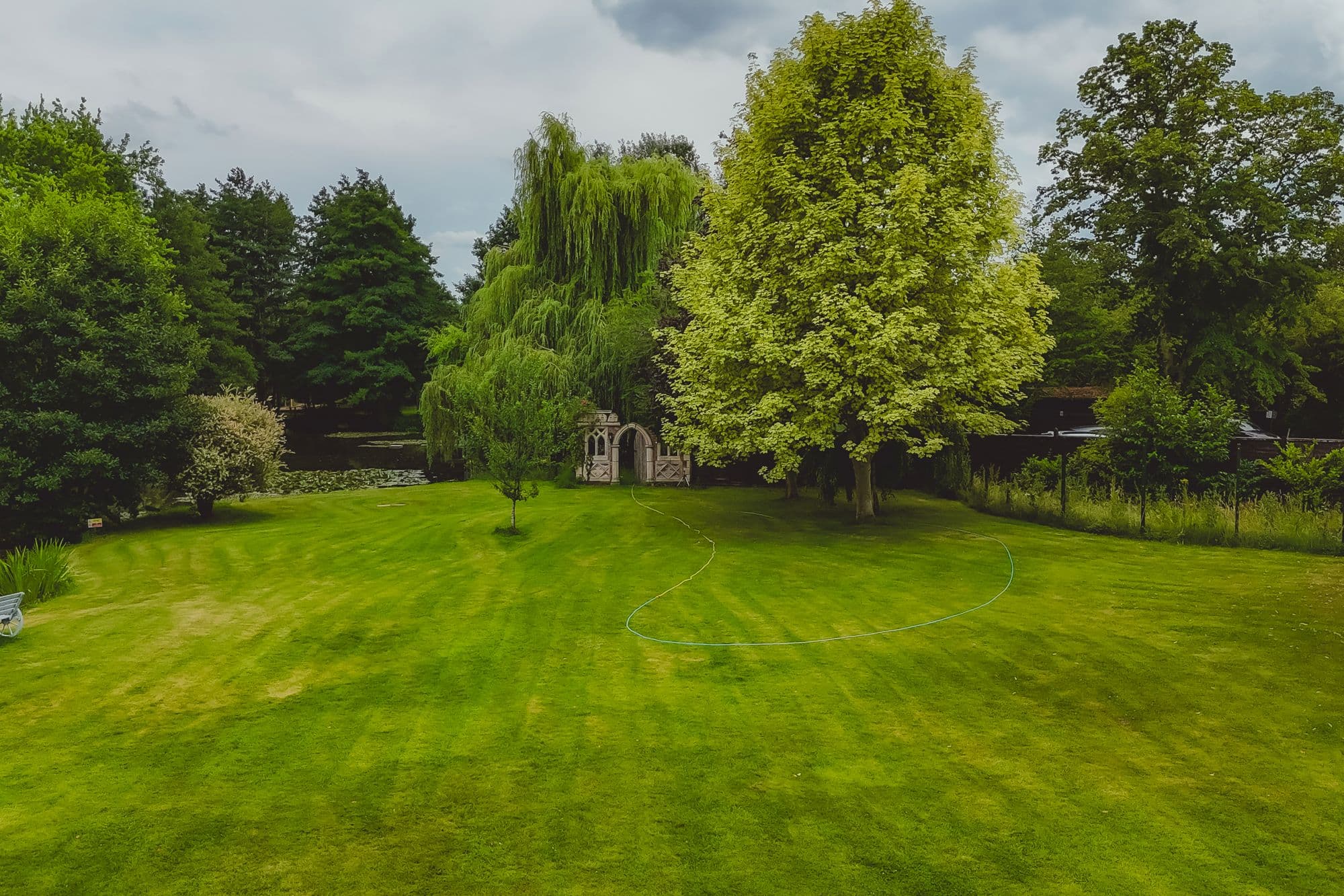 The lawns in summer