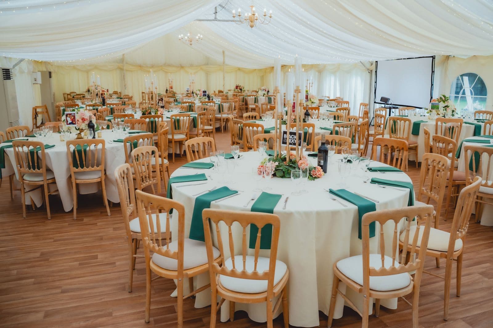Garden Marquee — set for dinner