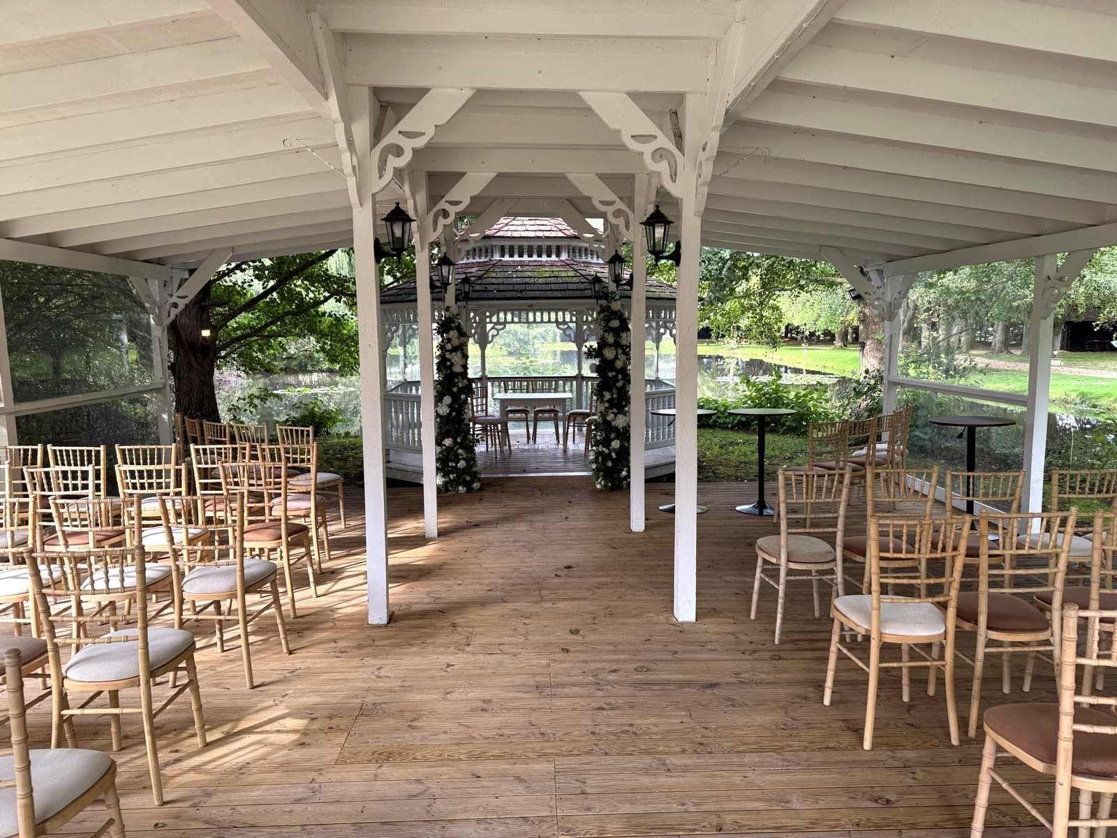 Lake Pavilion — golden hour